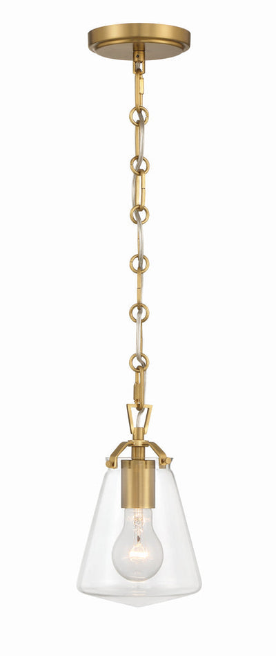 ##Antique Hardware## Voss 1 Light Luxe Gold Mini Pendant