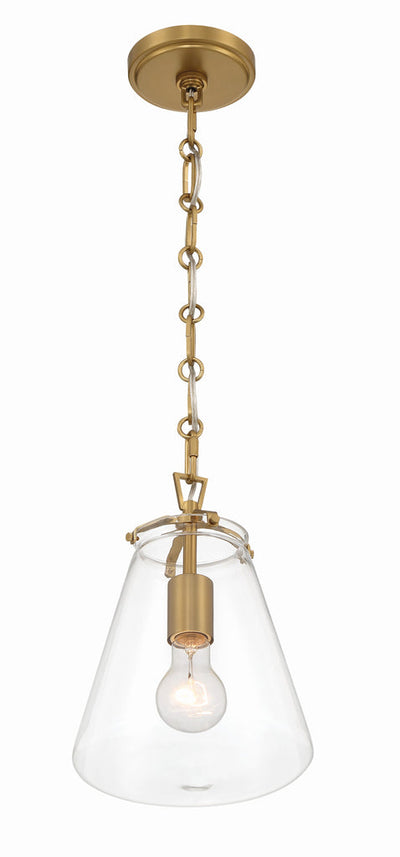 ##Antique Hardware## Voss 1 Light Luxe Gold Mini Pendant