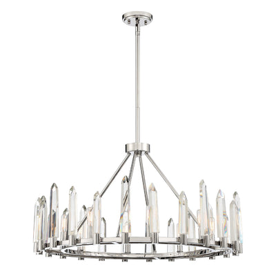 ##Antique Hardware## Watson 8 Light Polished Nickel Chandelier