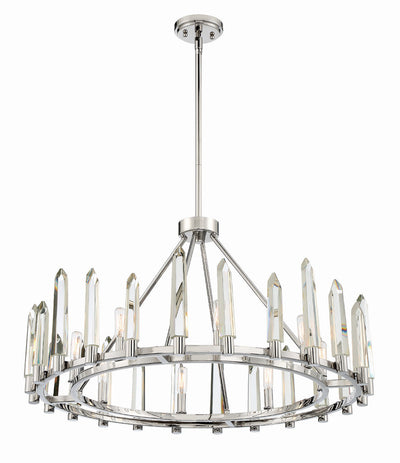 ##Antique Hardware## Watson 8 Light Polished Nickel Chandelier