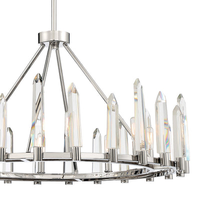 ##Antique Hardware## Watson 8 Light Polished Nickel Chandelier