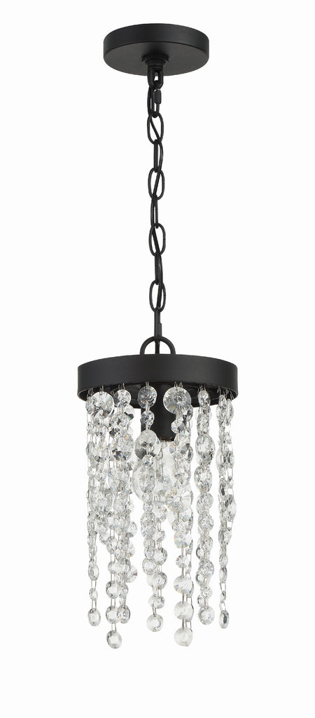 ##Antique Hardware## Winham 1 Light Black Forged Mini Pendant