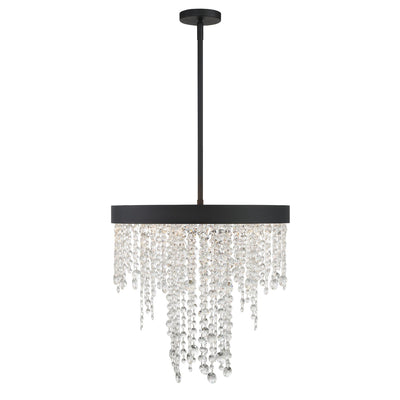 ##Antique Hardware## Winham 5 Light Black Forged Chandelier