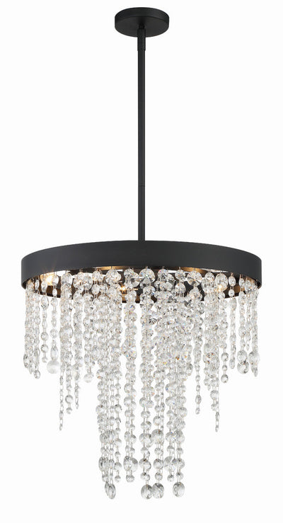 ##Antique Hardware## Winham 5 Light Black Forged Chandelier