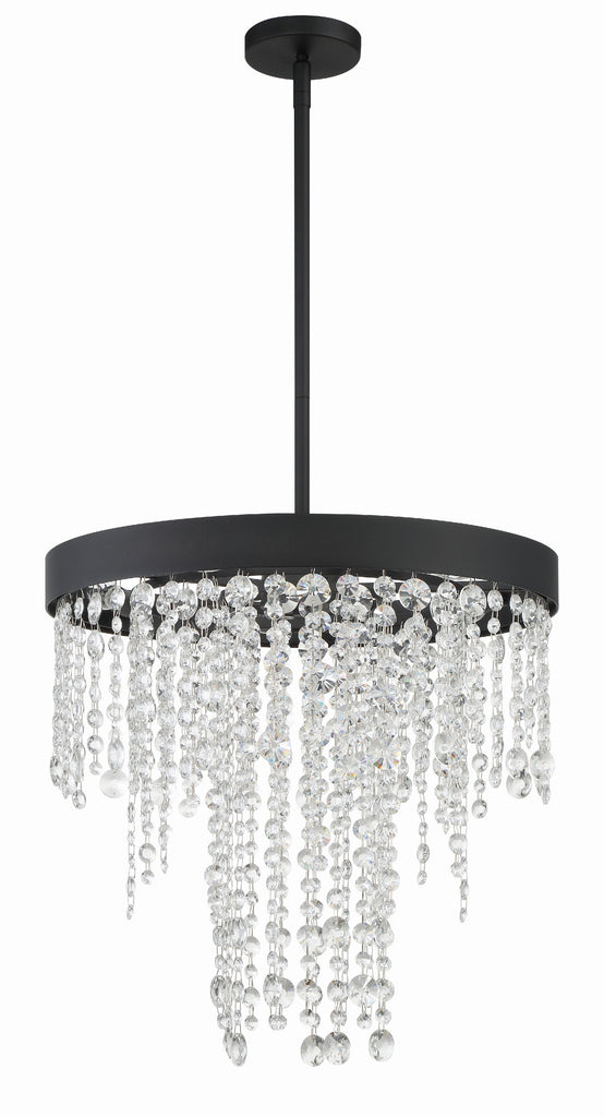 ##Antique Hardware## Winham 5 Light Black Forged Chandelier