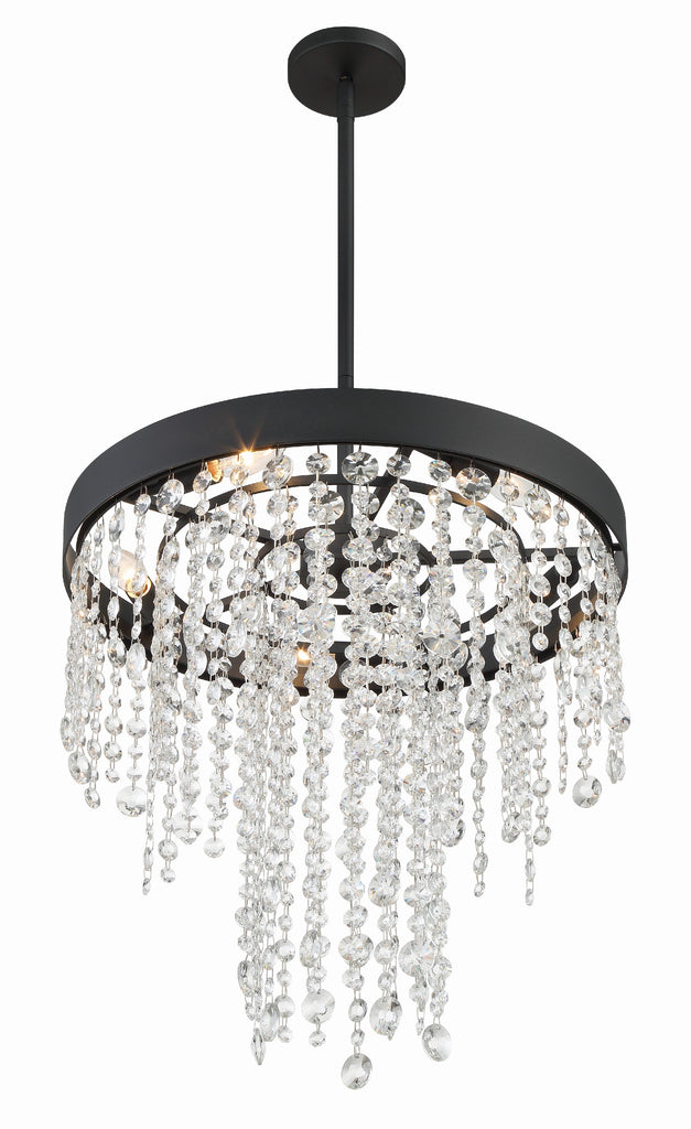 ##Antique Hardware## Winham 5 Light Black Forged Chandelier