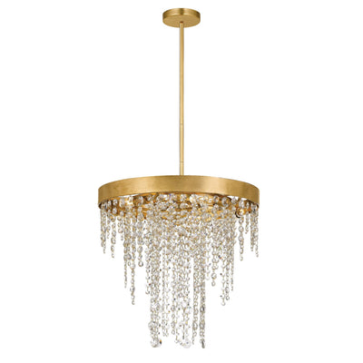 ##Antique Hardware## Winham 5 Light Antique Gold Crystal Chandelier