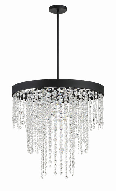 ##Antique Hardware## Winham 6 Light Black Forged Chandelier