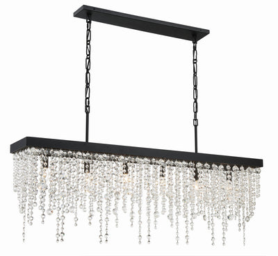 ##Antique Hardware## Winham 6 Light Black Forged Chandelier