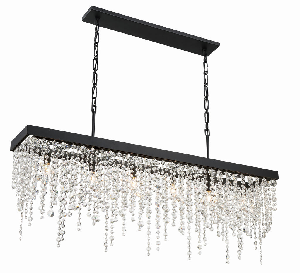 ##Antique Hardware## Winham 6 Light Black Forged Chandelier