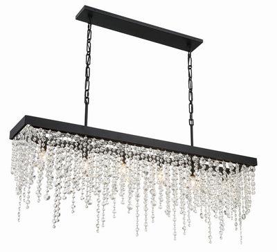 ##Antique Hardware## Winham 6 Light Black Forged Chandelier