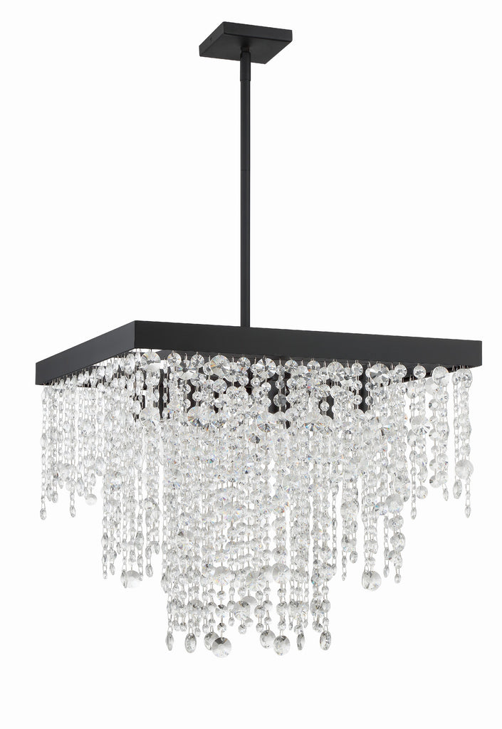 ##Antique Hardware## Winham 8 Light Black Forged Chandelier