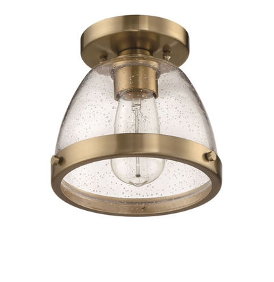 ##Antique Hardware## Lodie 1 Light 7.5" Flushmount in Satin Brass