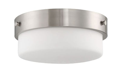 ##Antique Hardware## Oak Street 2 Light 11" Flushmount in Brushed Polished Nickel