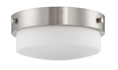 ##Antique Hardware## Oak Street 2 Light 13.75" Flushmount in Brushed Polished Nickel