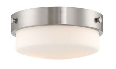 ##Antique Hardware## Oak Street 2 Light 13.75" Flushmount in Brushed Polished Nickel