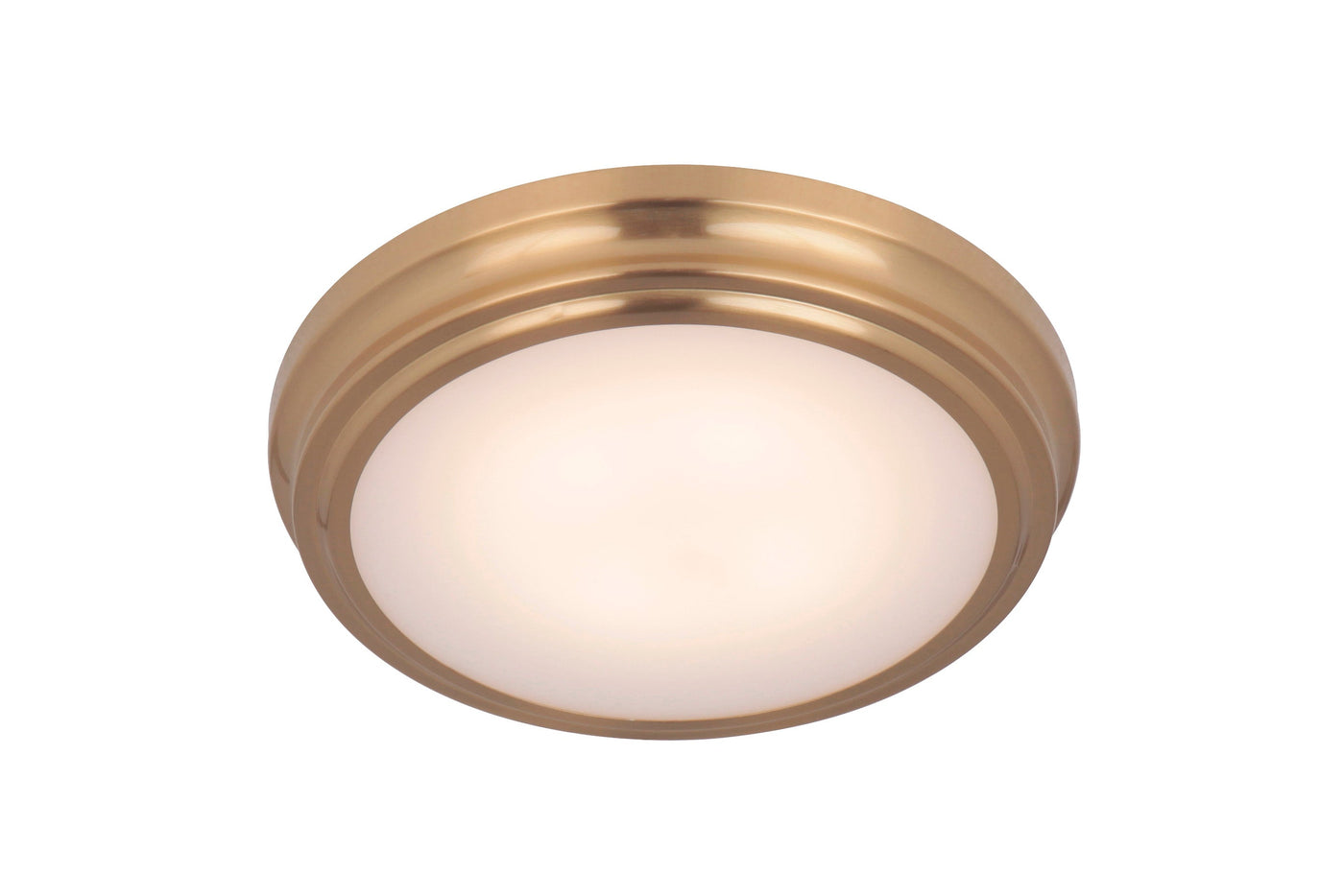 ##Antique Hardware## X66 Series 1 Light 9" LED Flushmount in Satin Brass