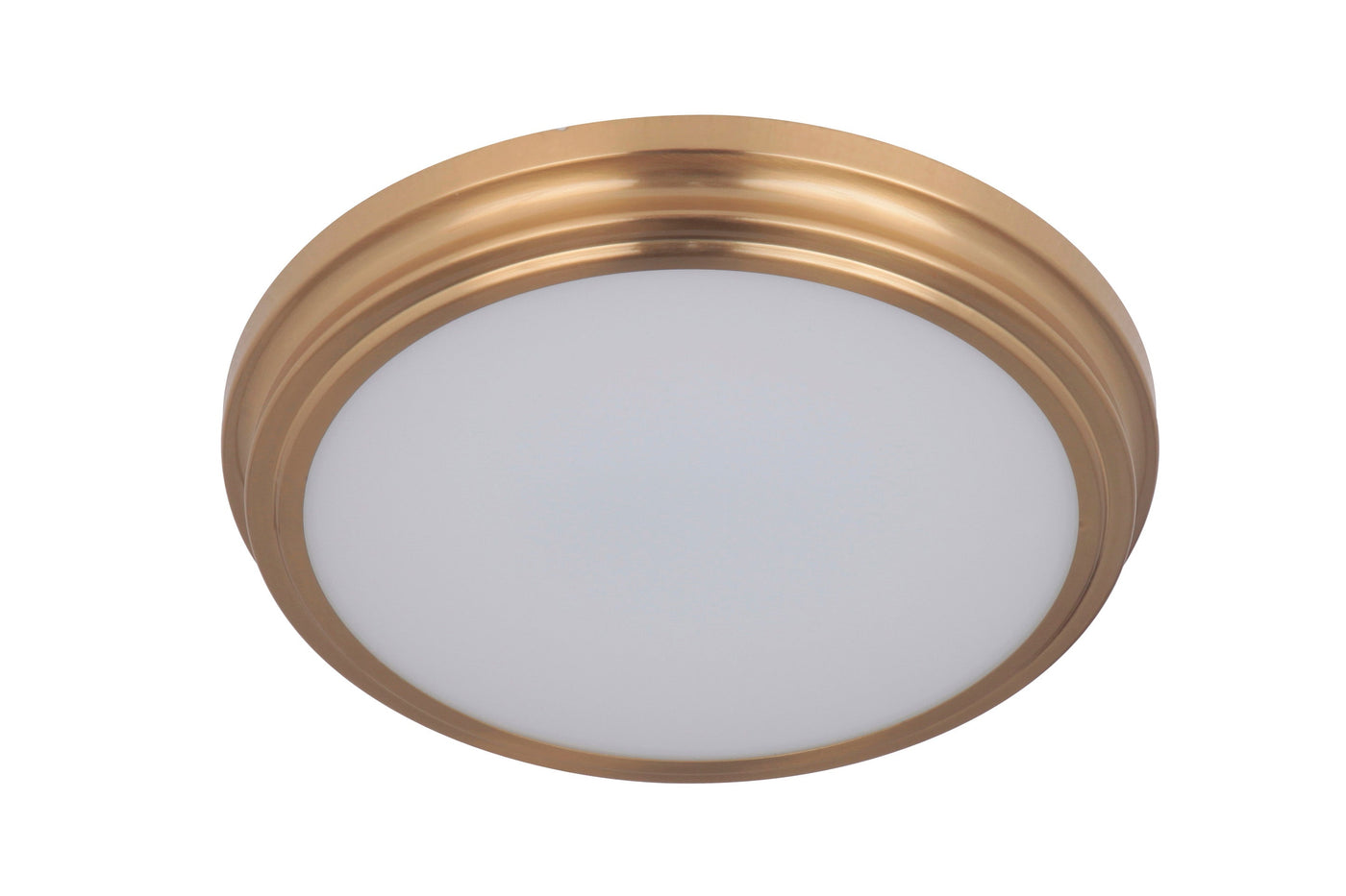 ##Antique Hardware## X66 Series 1 Light 13" LED Flushmount in Satin Brass