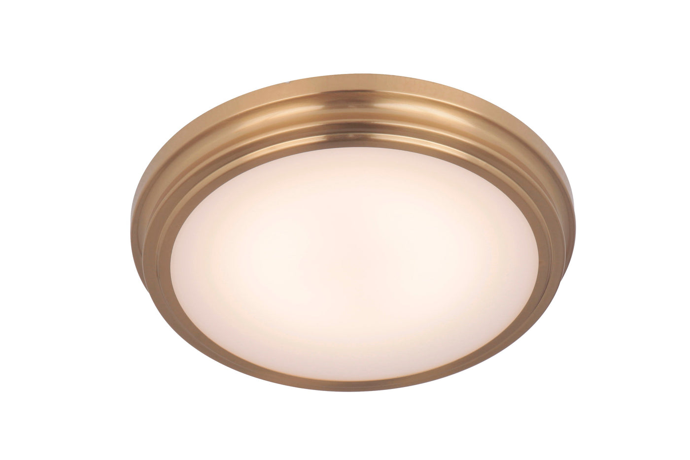 ##Antique Hardware## X66 Series 1 Light 13" LED Flushmount in Satin Brass