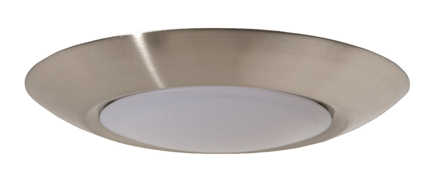 ##Antique Hardware## Slim Line 1 Light 6" LED Flushmount in White (7" Overall Diameter)