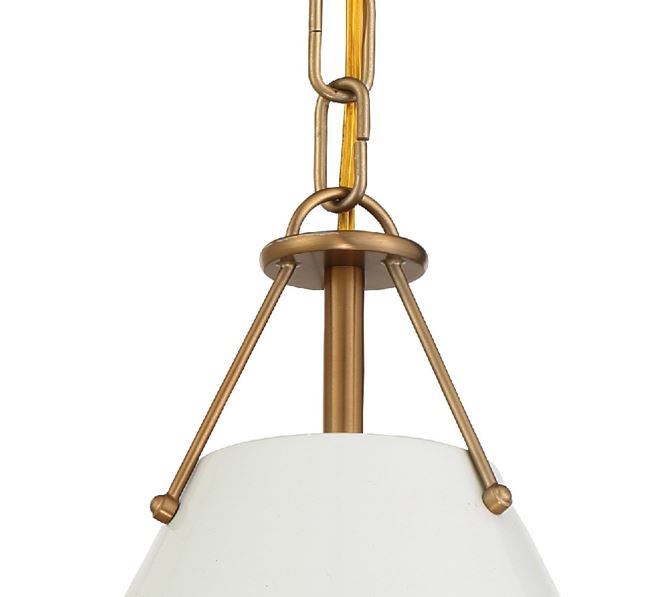 ##Antique Hardware## Xavier 1 Light Vibrant Gold Mini Pendant