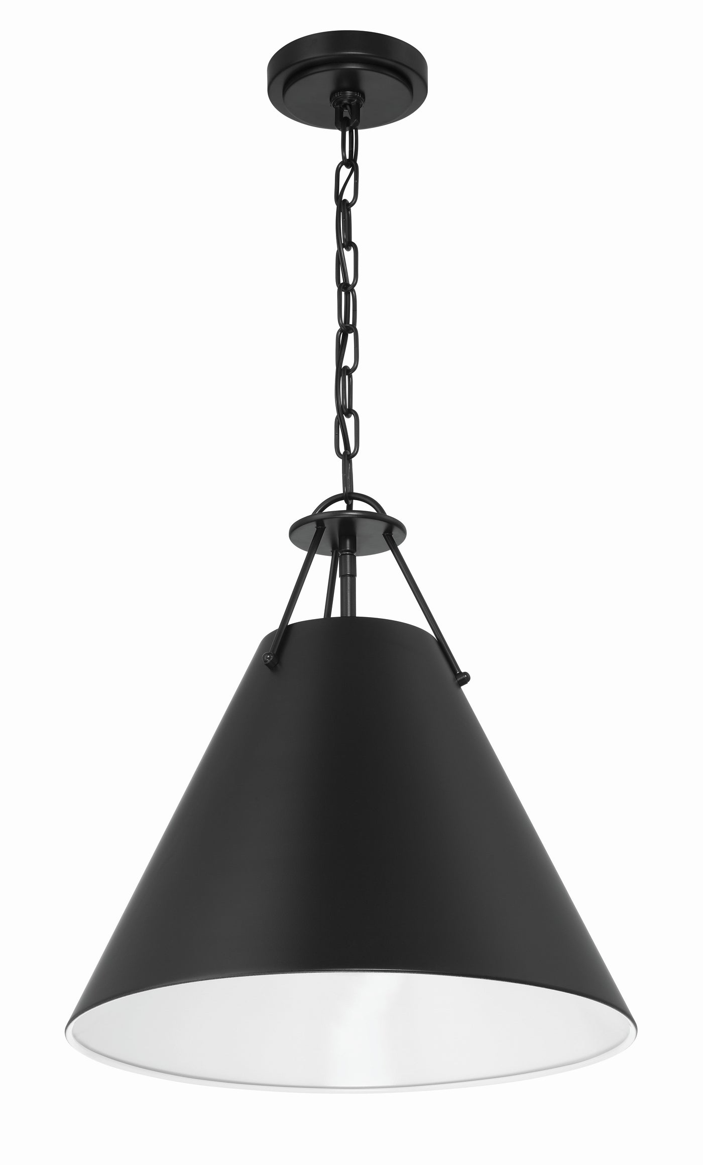 ##Antique Hardware## Xavier 3 Light Matte Black Pendant