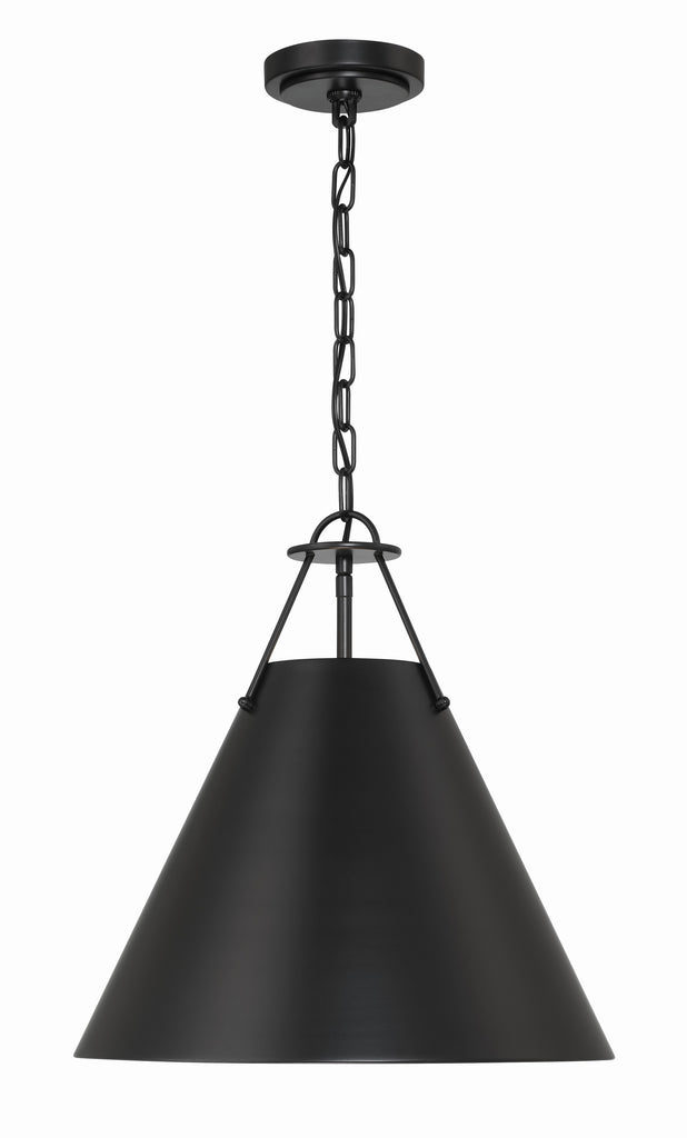 ##Antique Hardware## Xavier 3 Light Matte Black Pendant