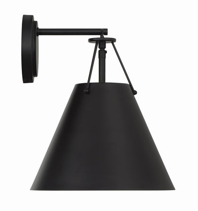 ##Antique Hardware## Xavier 1 Light Matte Black Sconce