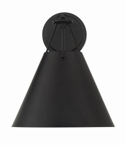 ##Antique Hardware## Xavier 1 Light Matte Black Sconce