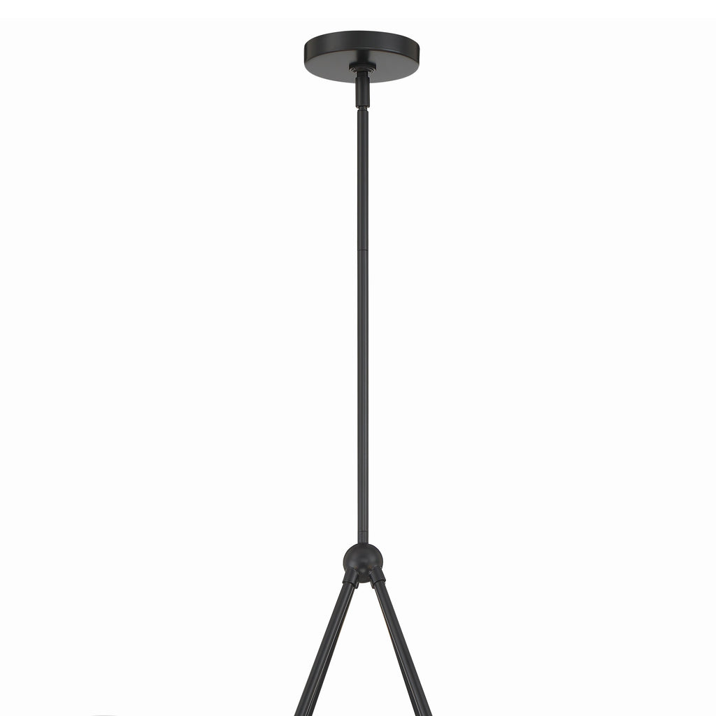 ##Antique Hardware## Xavier 4 Light Matte Black Chandelier