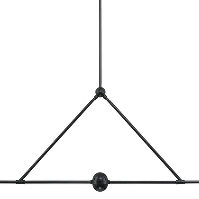 ##Antique Hardware## Xavier 4 Light Matte Black Chandelier