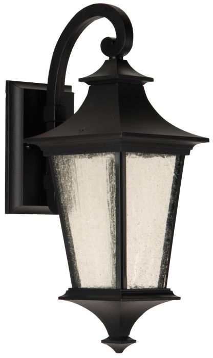 ##Antique Hardware## Argent II 1 Light Small Outdoor Wall Lantern in Midnight