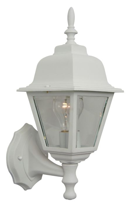 ##Antique Hardware## Coach Lights Cast 1 Light Small Outdoor Wall Lantern in Textured White