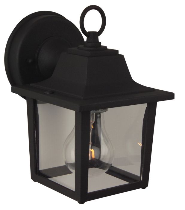 Antique Hardware Coach Lights Cast 1 Light Small Outdoor Wall Lantern in Textured Black Exterior