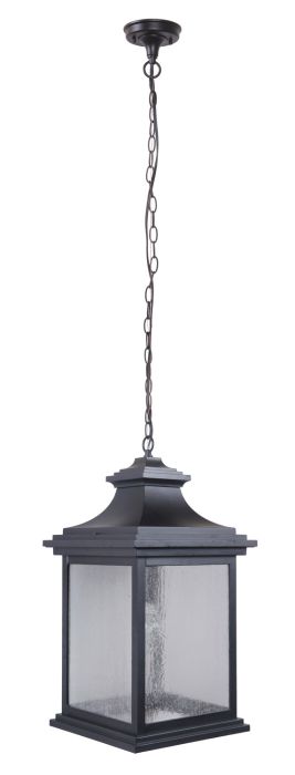 ##Antique Hardware## Gentry 1 Light Large Outdoor Pendant in Midnight