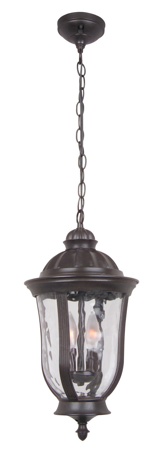 Antique Hardware Frances 2 Light Outdoor Pendant in Oiled Bronze Outdoor Exterior