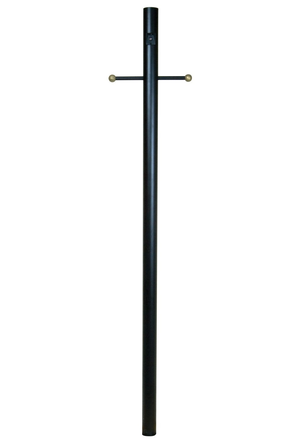 Antique Hardware 84" Smooth Direct Burial Post w/ Photocell in Textured Black Exterior