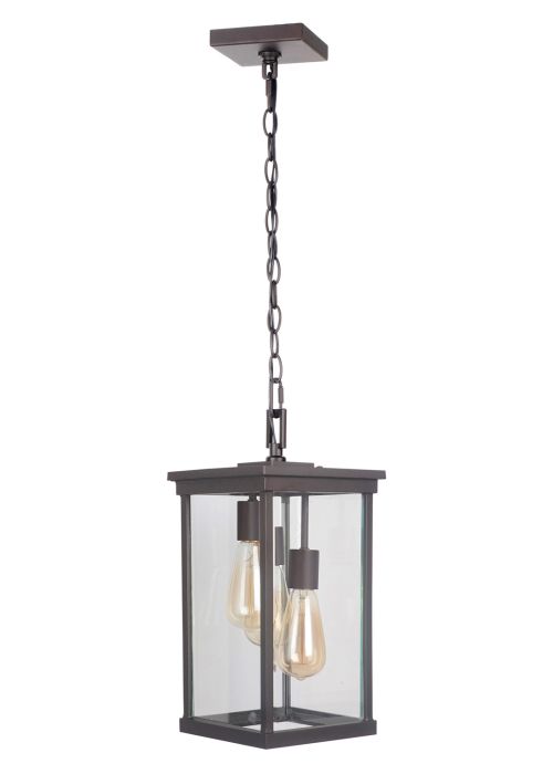 Antique Hardware Riviera III 3 Light Large Outdoor Pendant in Oiled Bronze Outdoor Exterior