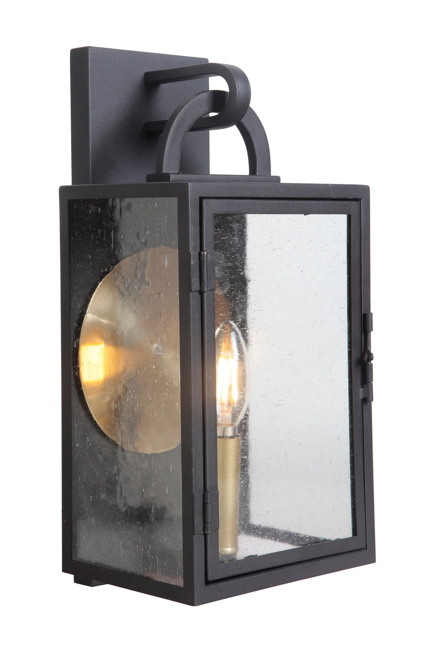 ##Antique Hardware## Wolford 1 Light Small Outdoor Wall Mount in Textured Black