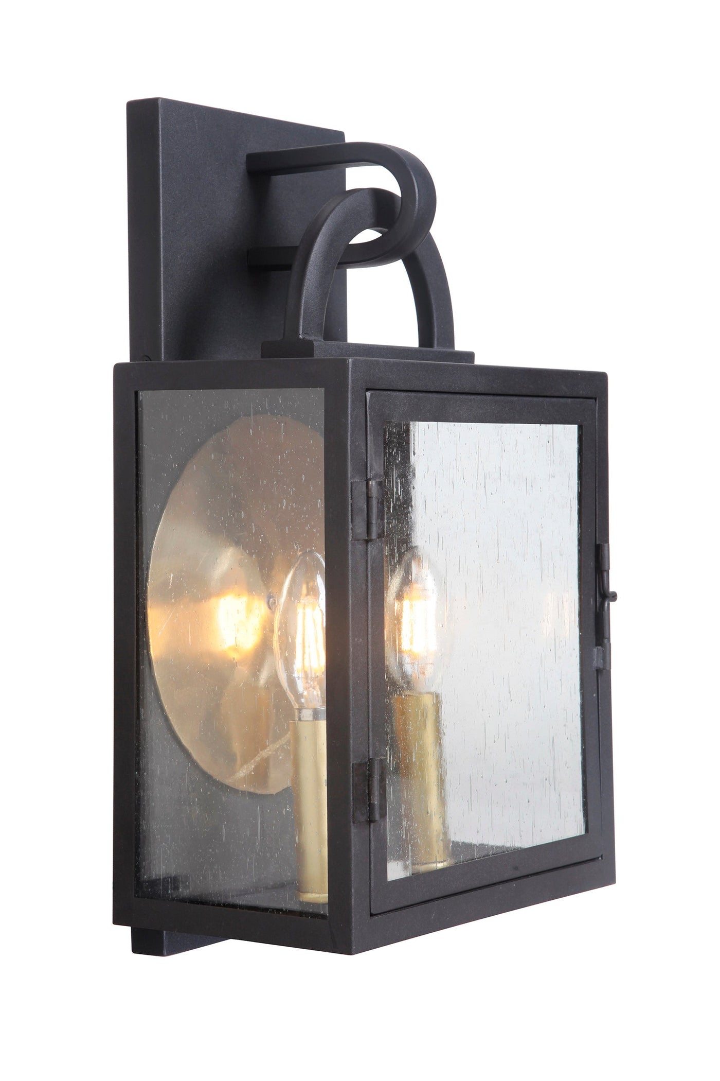 ##Antique Hardware## Wolford 2 Light Medium Outdoor Wall Mount in Textured Black