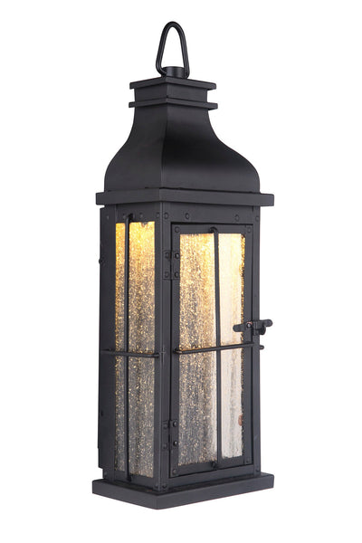 ##Antique Hardware## Vincent 1 Light Small LED Outdoor Pocket Lantern in Midnight