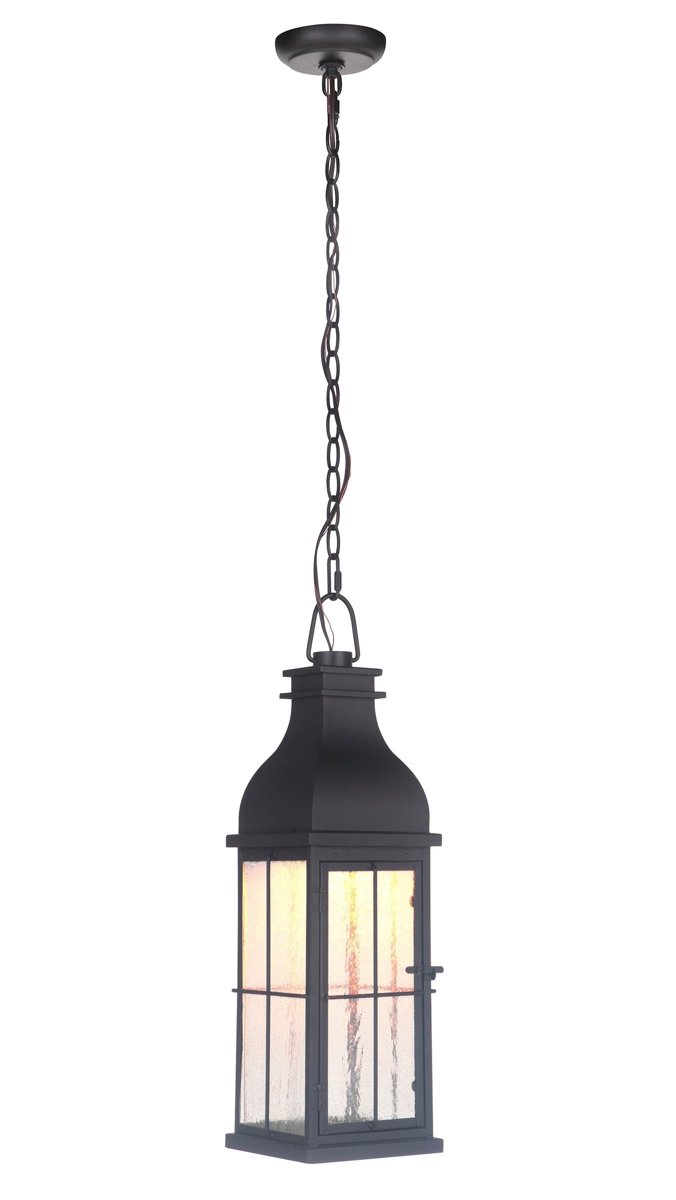 ##Antique Hardware## Vincent 1 Light Medium LED Outdoor Pendant in Midnight