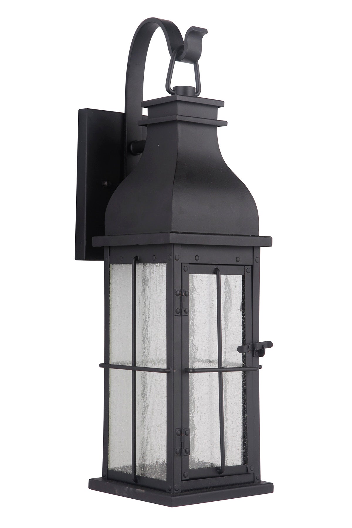 ##Antique Hardware## Vincent 1 Light Medium LED Outdoor Wall Lantern in Midnight