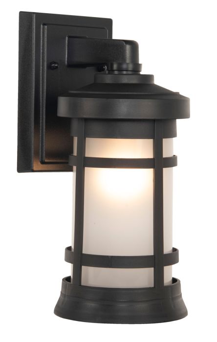 ##Antique Hardware## Resilience 1 Light Small Outdoor Wall Lantern in Textured Black