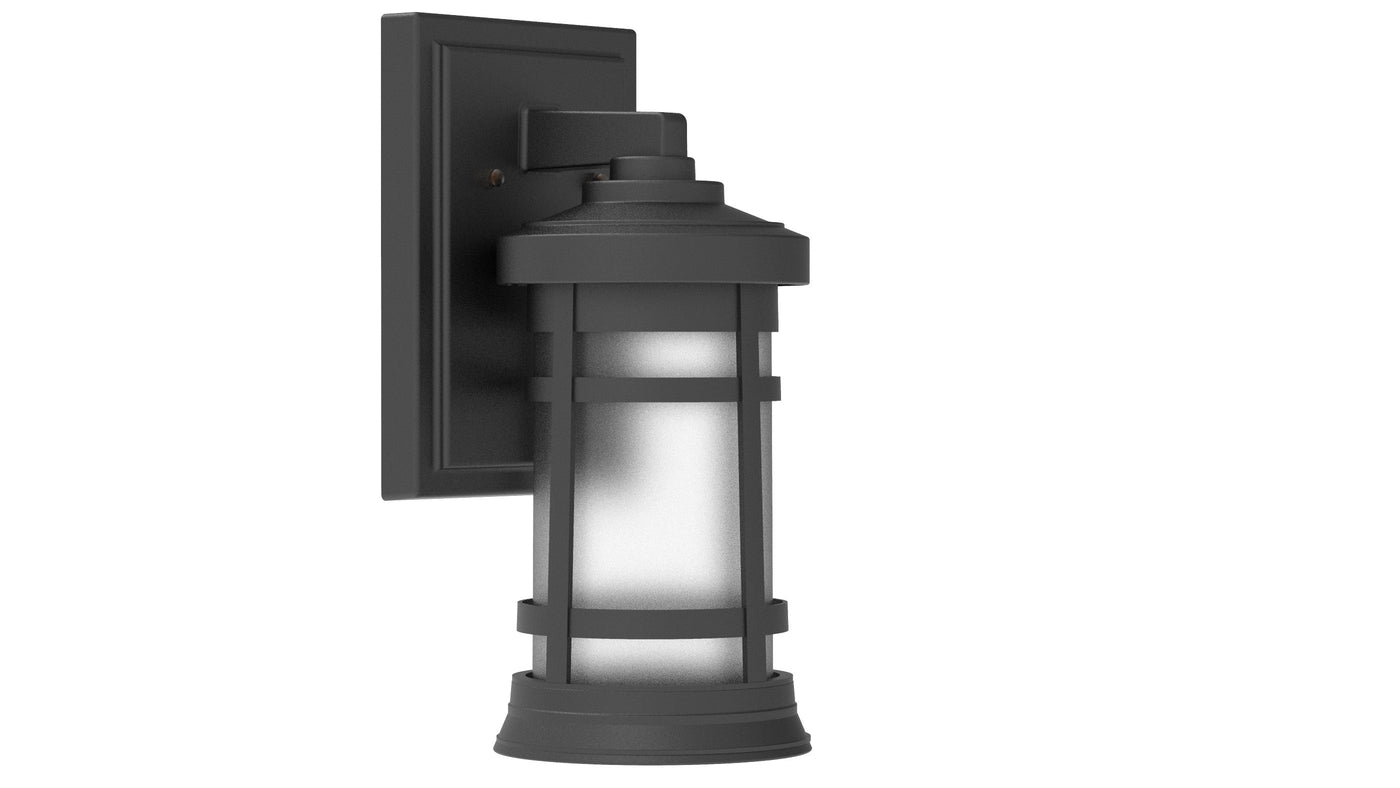 ##Antique Hardware## Resilience 1 Light Small Outdoor Wall Lantern in Textured Black