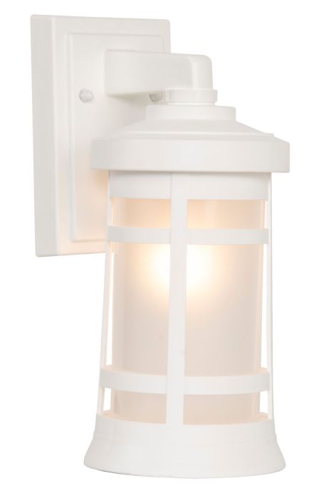 Antique Hardware Resilience 1 Light Small Outdoor Wall Lantern in Textured White Exterior