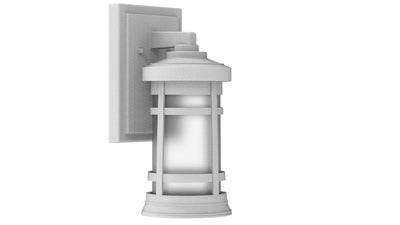 Antique Hardware Resilience 1 Light Small Outdoor Wall Lantern in Textured White Exterior