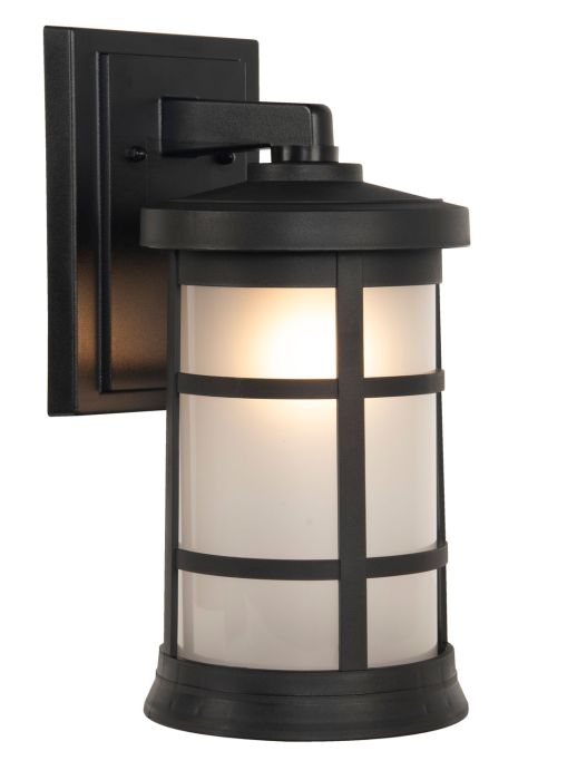 Antique Hardware Resilience 1 Light Medium Outdoor Wall Lantern in Textured Black Exterior