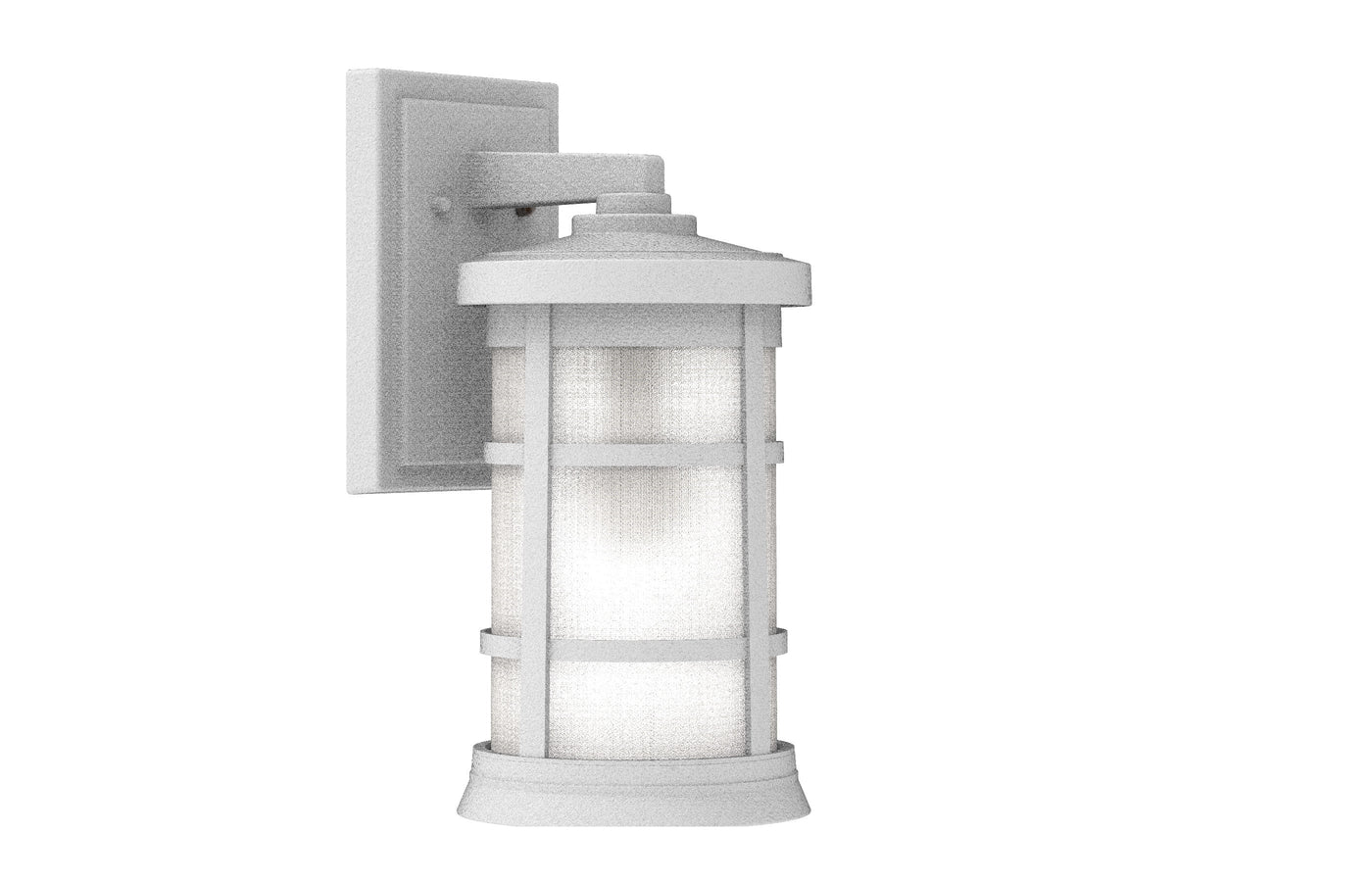 Antique Hardware Resilience 1 Light Medium Outdoor Wall Lantern in Textured White Exterior