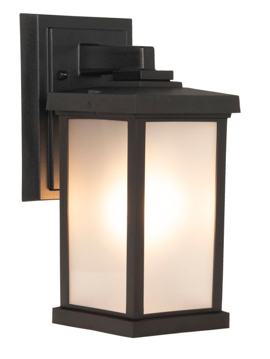 Antique Hardware Resilience 1 Light Small Outdoor Wall Lantern in Textured Black Exterior